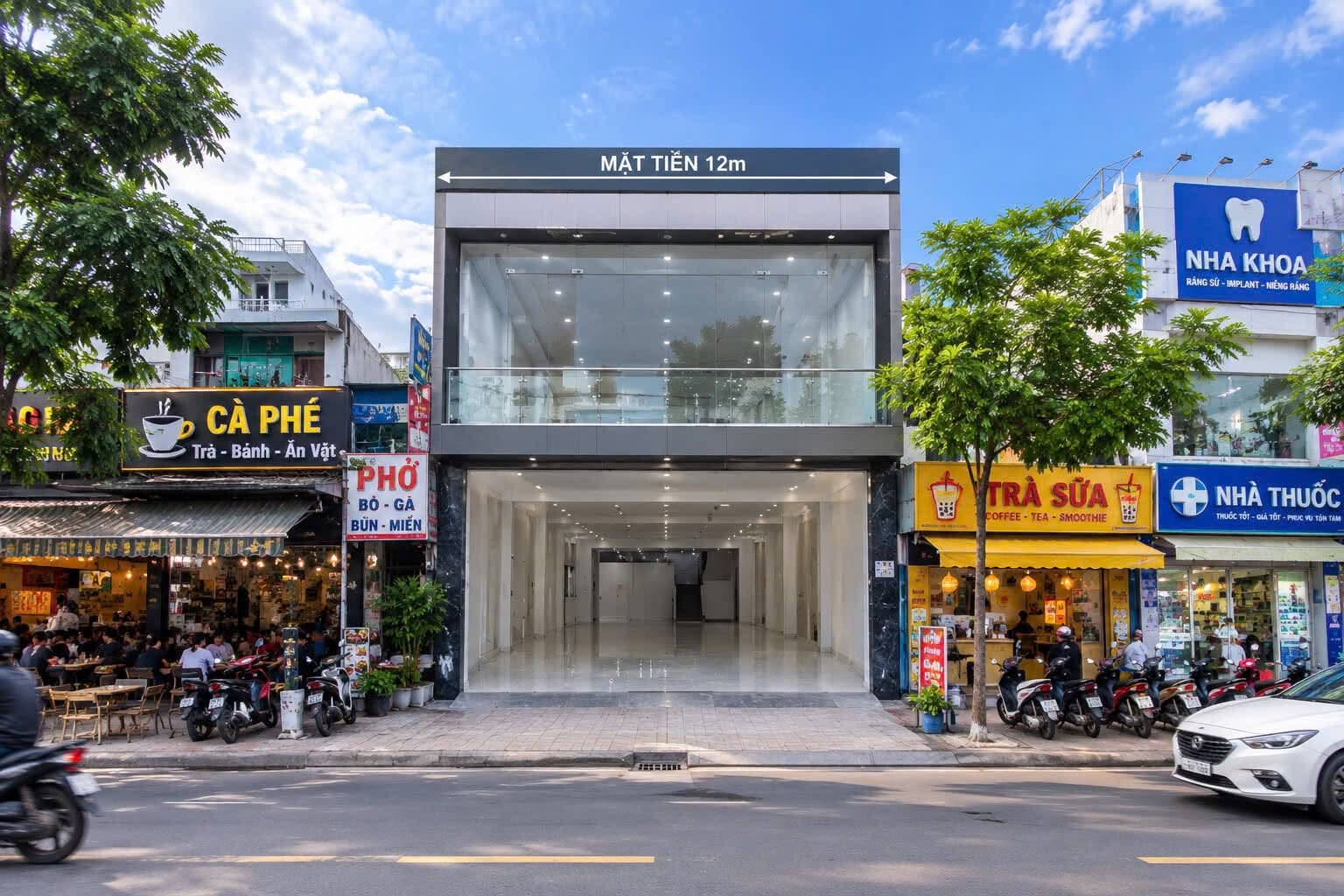 CHO THUÊ MẶT BẰNG MẶT TIỀN 12M NGUYỄN VĂN CỪ, GẦN TRƯỜNG ĐẠI HỌC
